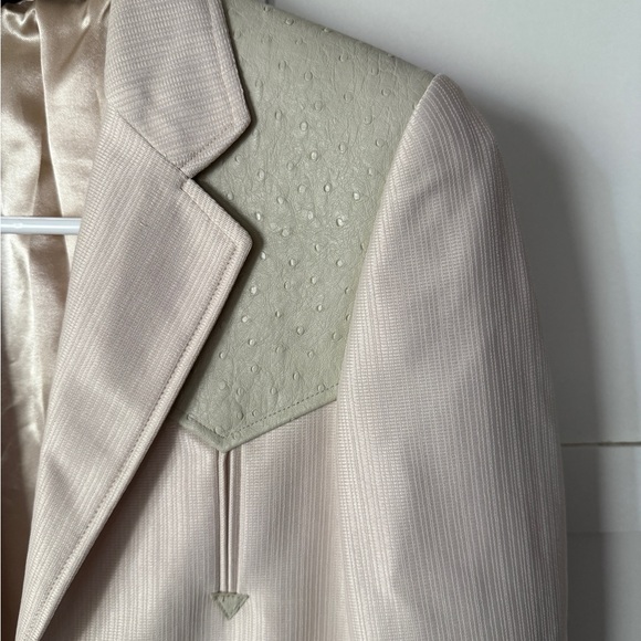 Stylish Mexican ranch style boys  Blazer with faux leather jacket - Picture 1 of 7